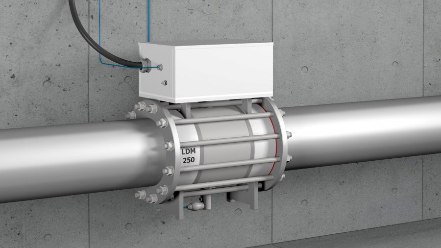 LDM partially filled waste water flow measurement